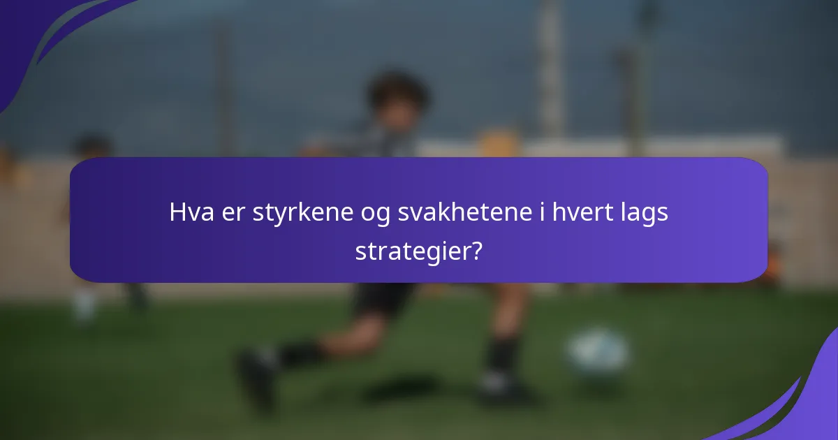 Hva er styrkene og svakhetene i hvert lags strategier?
